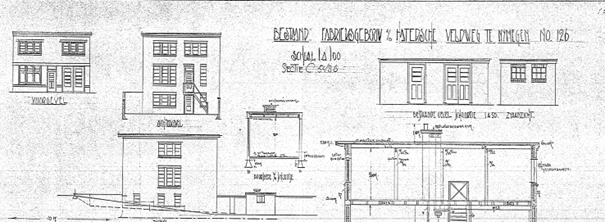 In 1932 ontwerpt architect van Eldik de verbouwing van de Vereenigde Chemische Fabrieken in 2 winkelpanden.