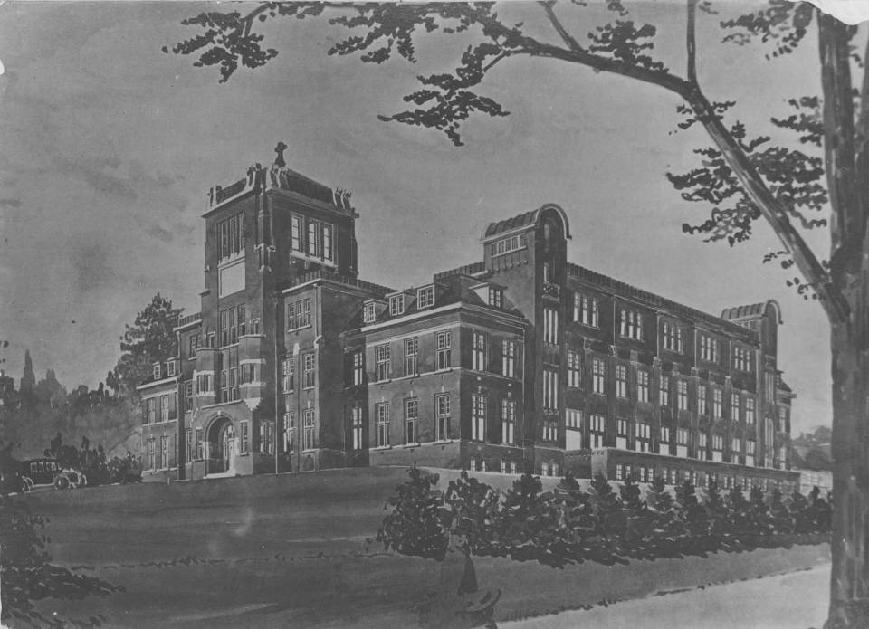 Tekening Marienbosch (RAN) architect Estourgie