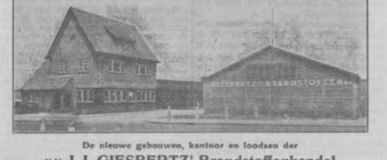 Giesbertz Brandstoffenhandel, uitgeknipte foto PGNC 5-6-1936