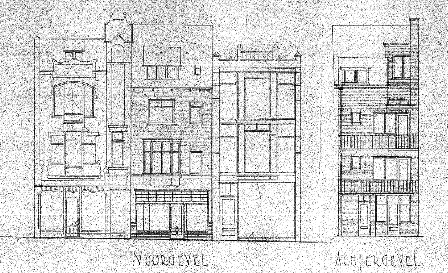 Herenmodezaak Festen, gedateerd 1937-1939 (RAN F24196) verbouwing architect Zwanikken Bouwtekening
