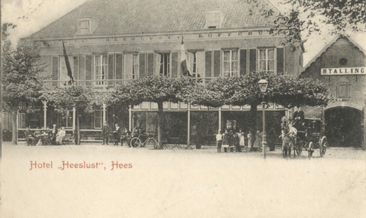 Hotel Hees na de verbouwing van 1902, met veranda