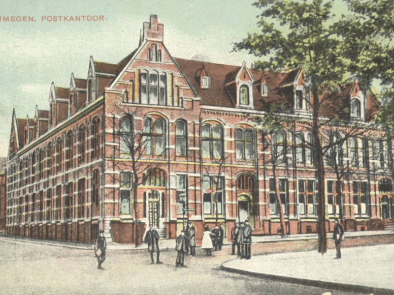 Bouw van het Postkantoor in Nijmegen door Cornelis&nbsp;Peters