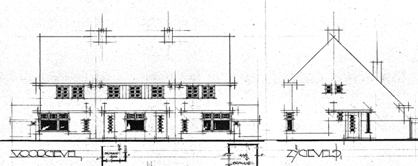 Gerardsweg 11-13-15: Ontwerp voor den bouw van de woonhuizen a/d Gerardsweg te Nijmegen voor den weled heer PH. A. Weerhorst, Bouwaanvraag 18-9-1933 (D12.399407)