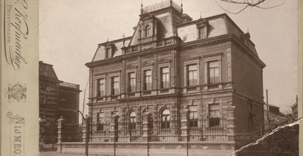 Stedelijk Gymnasium, foto 1890 (Gerard Korfmacher via F21820 RAN) Kronenburgersingel 73, architect Weve