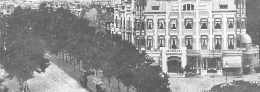 Oranje Hotel Spoorstraat foto gedateerd 1910 grote verbouwing en uitbreiding door architect Bieling van bureau Buskens F56313