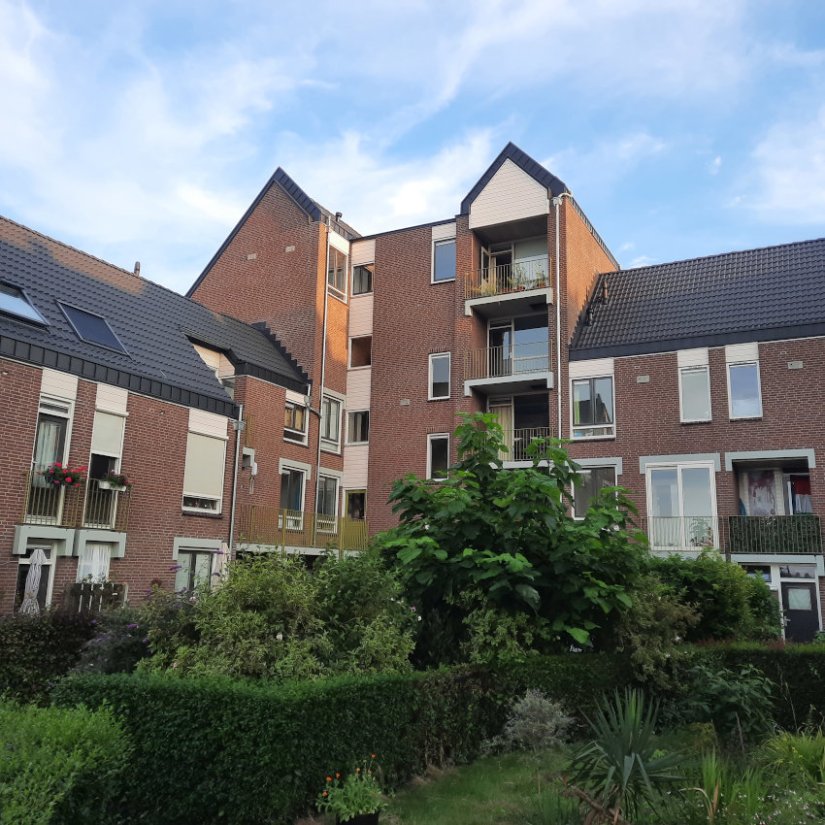 1979-1982 Groen binnenplein Kromme Elleboog aan de Waalkadearchitect van Hontem