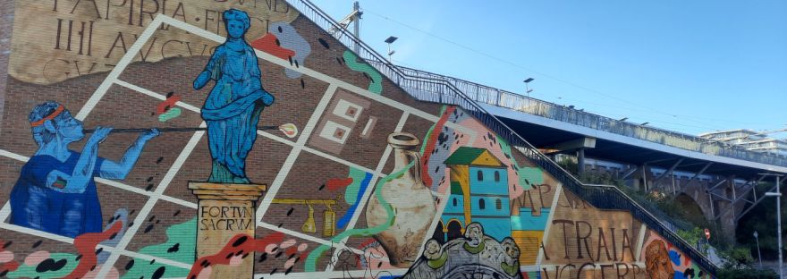 Muurschildering Oudste Stad van Nederland Collectief Verfbaar Nieuwe Marktstraat oktober 2022