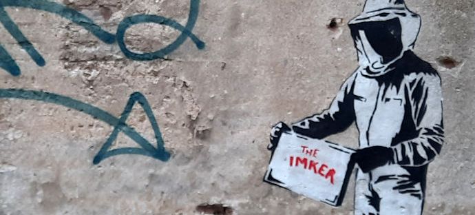 The Imker Remco Vissers graffiti muurschildering Nijmegen