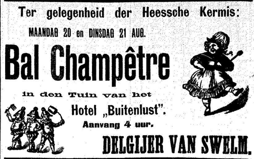 Kermis in hotel Buitenlust met Bal champêtre (PGNC 19/8/1906)