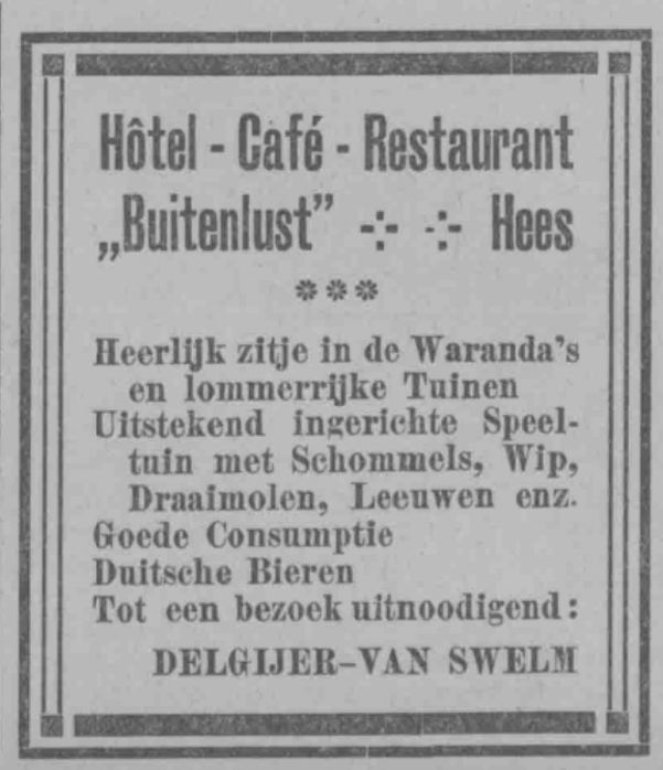Advertentie Buitenlust (PGNC 19/5/1907)