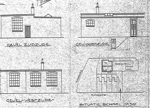 Plan voor uitbreiding der drukkerij voor de heeren Gebroeders W. en A.J. Janssen, Mei 1914 (D12.382456)
