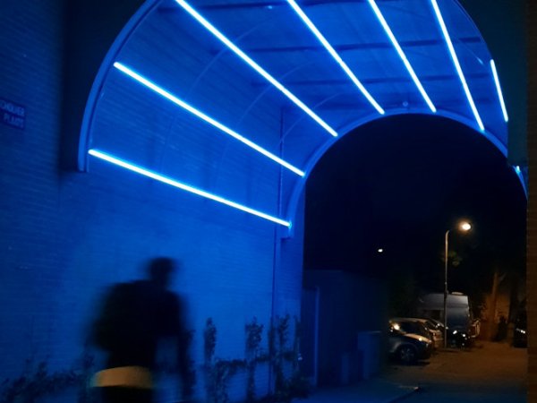 Licht Gewelf: Tamar Frank’s Lichtkunst Transformeert Doorgang Aalscholverplaats