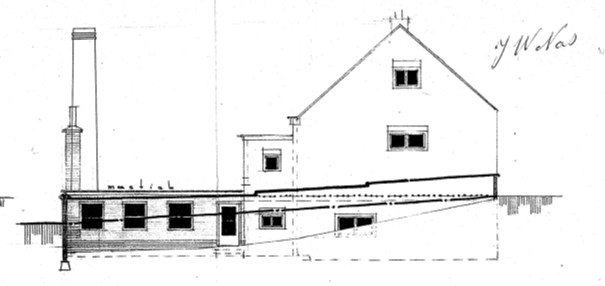 Plan tot verbouwing t.b.v. verplaatsing bakkerijruimte, tekening mei 1959 (D12.43447)