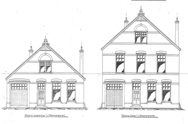 Plan voor het verbouwen van een woonhuis aan de St. Anna -dwarsstraat te Nijmegen, architect Tiemstra,  (D12.384014)