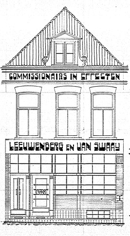 Kantoorgebouw Leeuwenberg & Van Swaay te Nijmegen, Ing & ARch Bureau Rademaker & Leeuwenberg, ontwerp G. Leeuwenberg, datum tekening Amsterdam 13-3-1925 (D12.389984)