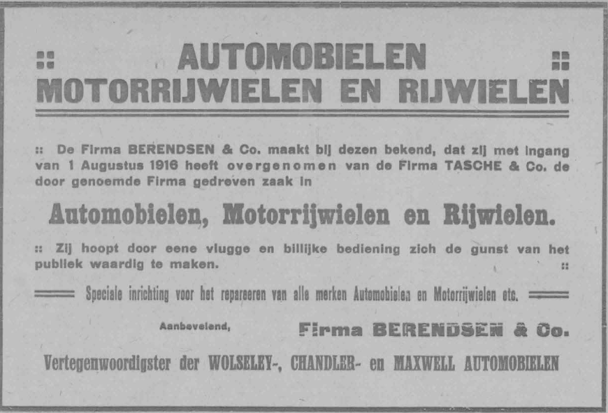 Advertentie Overname door Berendsen & Co. (PGNC 6/8/1916)
Advertentie Overname door Berendsen & Co. (PGNC 6/8/1916)