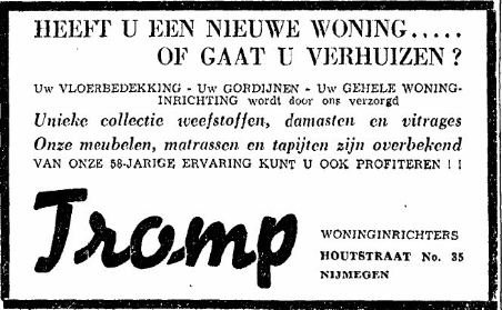 Advertentie Tromp De Gelderlander 25/10/1956