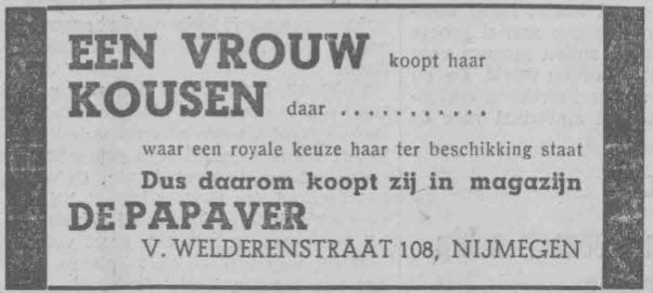 Advertentie De Papaver (PGNC 22/3/1940)