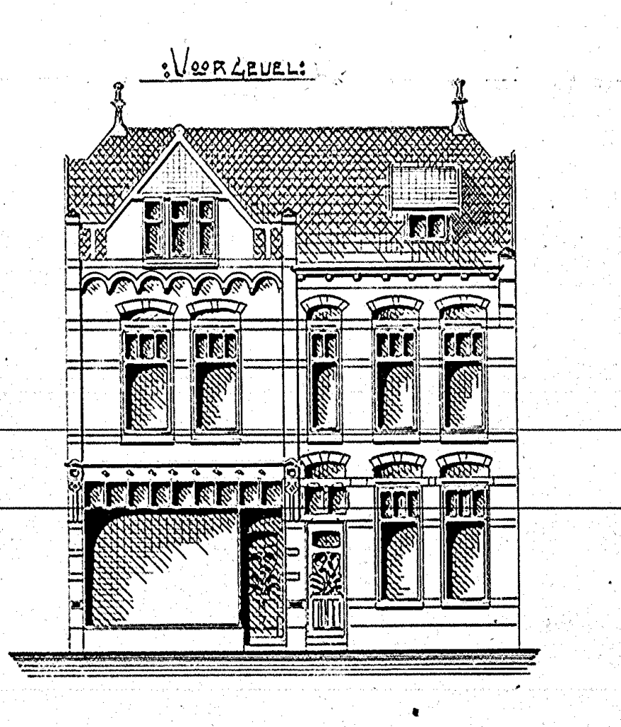 Winkelhuis en Woonhuis voor de Heeren Faazen aan de Hertogstraat no 29, architect Claase, datum tekening mei 1904 (D12.378739)