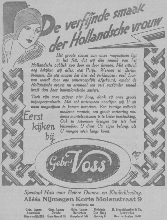 Advertentie Gebr. Voss (PGNC 14/5/1929)