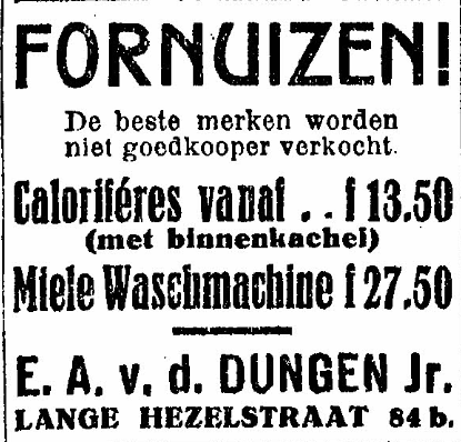 E.J. van den Dungen Jr, ijzerhandel, die iig in 1924 84b haar adres heeft (Gelderlander 2/10/1924 )