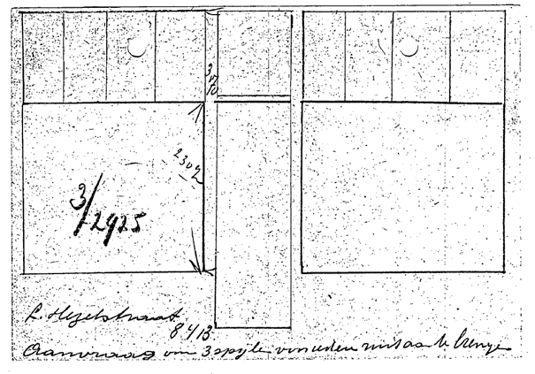 Aanvraag voor 3 spijlen voor iedere ruit aan te brengen, L. Hezelstraat 84B, datum dossier 24-5-1932 (D12.397881)