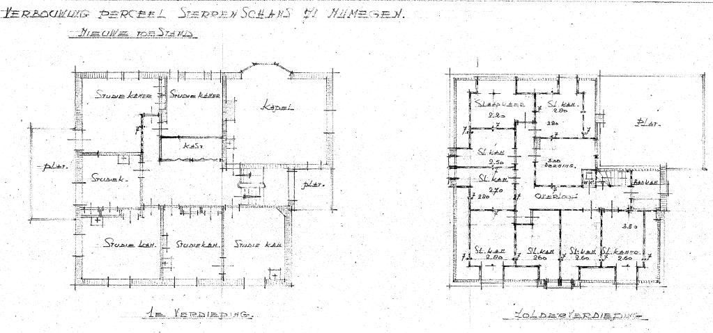 Verbouwing perceel Sterrenschans 71 te Hatert, architect J.J.H. van Halteren, datum dossier 6-3-1963 (D12.417655)