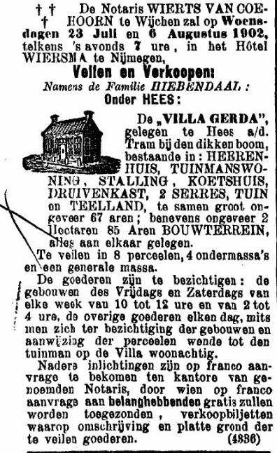 Villa Gerda staat te koop (De Gelderlander 20/7/1902)