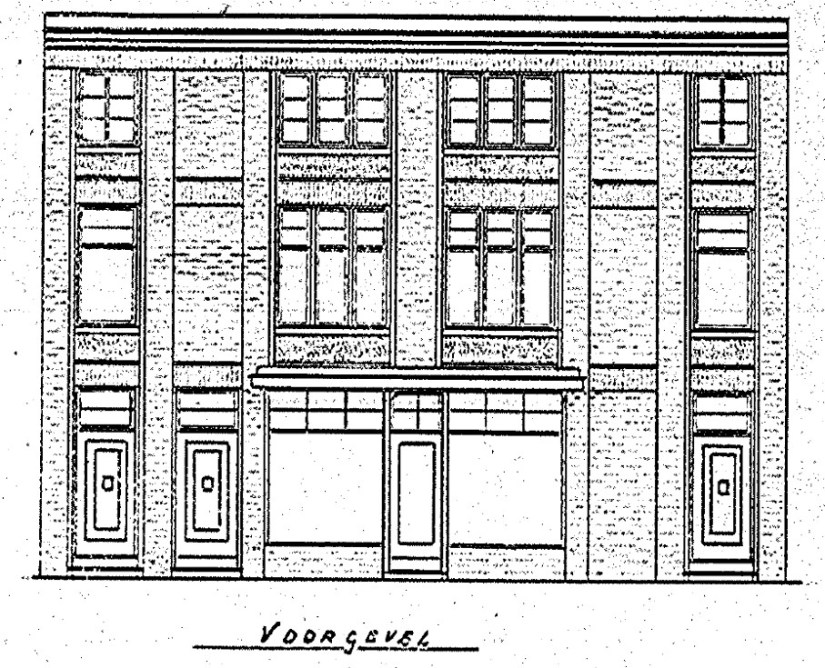 Plan voor een Winkelhuis met Bakkerij en Twee Bovenwoningen Voorstadslaan Kad: Neerbosch Sectie A nrs 1326 (D12.390003)