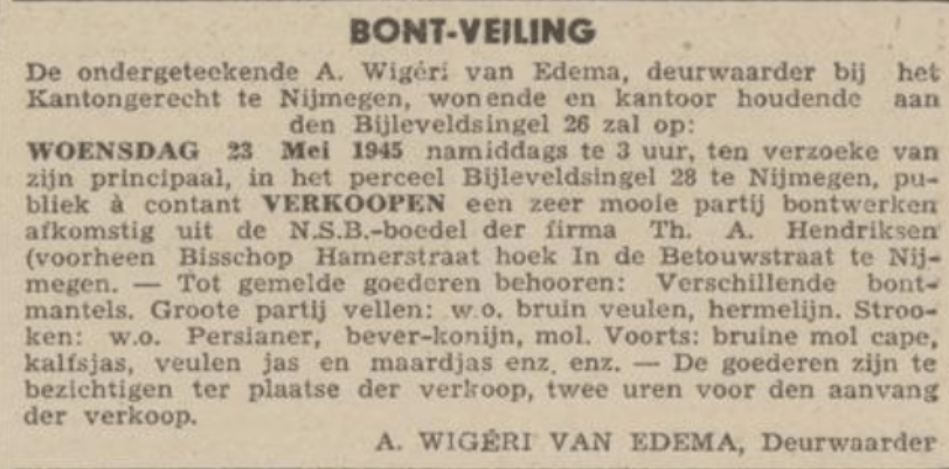 Nijmeegsch Dagblad, 19-5-1945