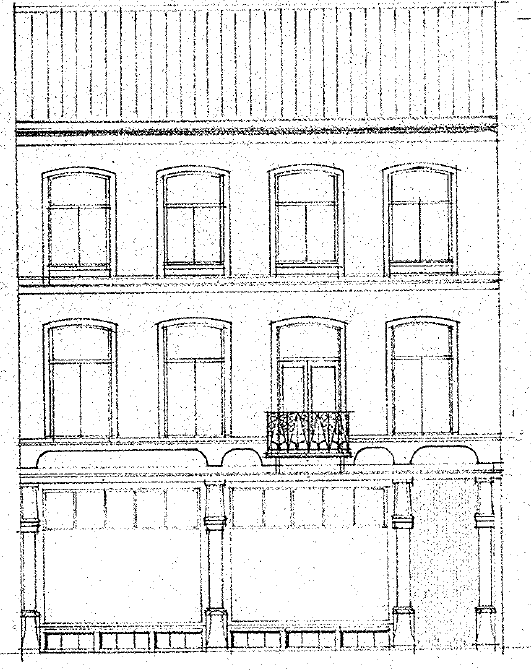 "Bestaande toestand" bij verbouwing Van Welderenstraat 132 voor rek van de Firma Hees & Co. te Delft, datum tekening 4-2-1955 (D12.423875 RAN)