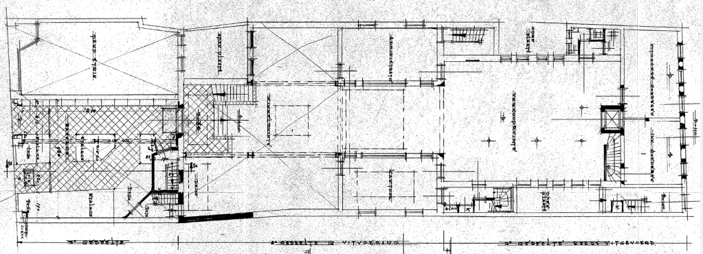 Verbouwing N.V. J. v. Campen aan de Molenstraat, architeten Ir. J.G. Deur & C. Pouderoyen, datum tekening 23-8-1950 (D12.410837)