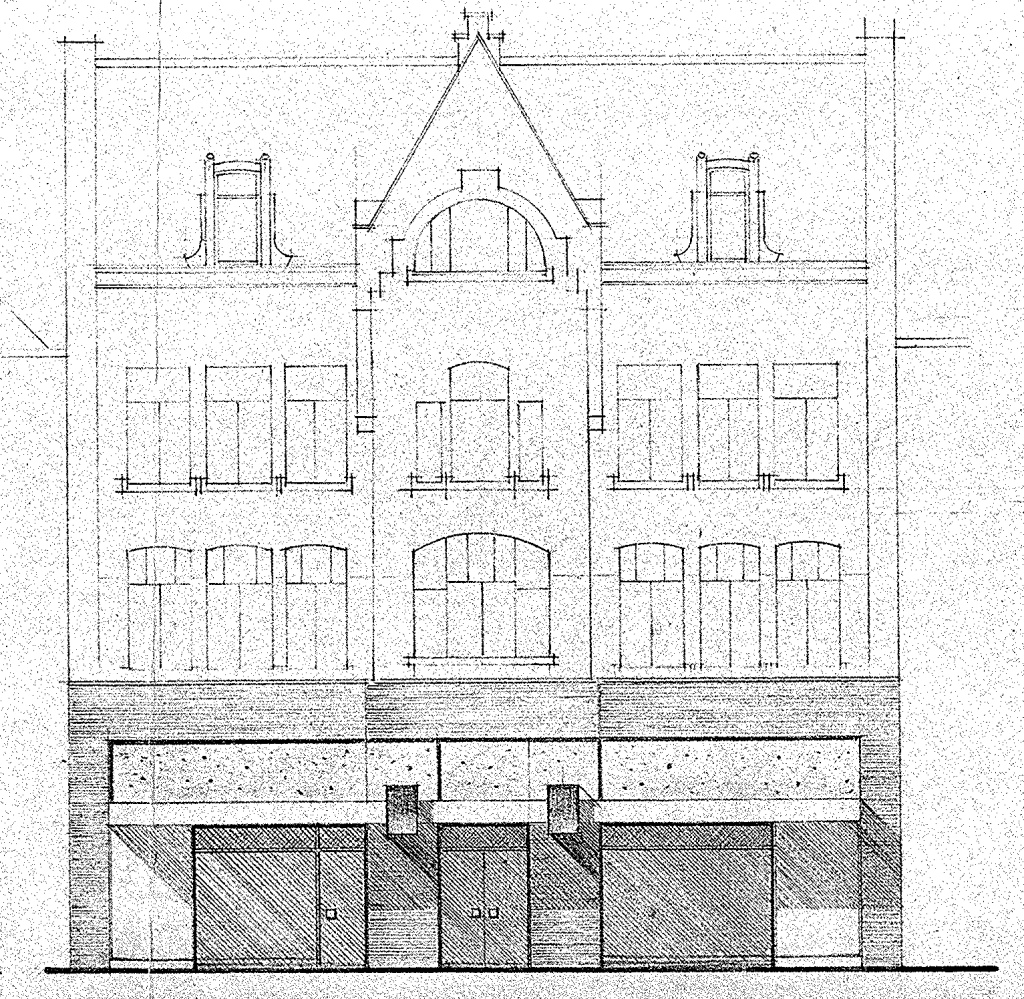 Verbouwing winkelpand aan de Molenstraat 106, B.J. Meerman architect, mei 1972 (D12.486292)