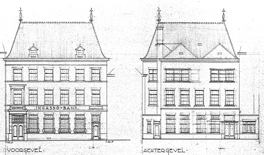 Incasso-Bank Nijmegen, Lange Burchtstraat, Jan Gratama…, datum tekening 15-8-1930 (D12.39174)