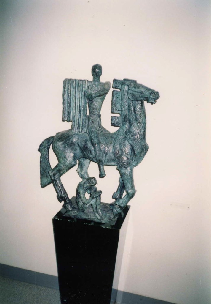 Het Beeld van St. Martinus, in 1966 gemaakt door Jac Maris (1900-1996) op de psychiatrische afdeling van het CWZ, 2000-2004 (Martine Ridderbos via F24700 RAN CCBYSA) Burgemeester Daleslaan 27 Goffert