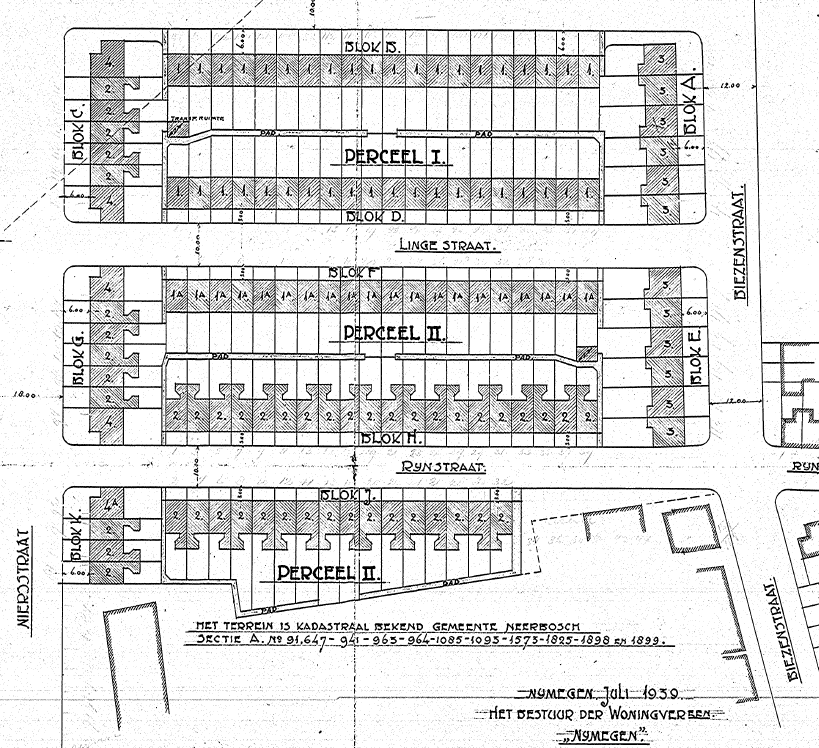 Woningvereeniging “Nijmegen”. Groep Weurtsche Weg IV, juli 1939  (D12.404500)