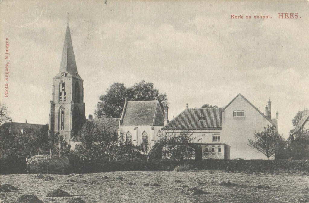 De Petruskerk en de zijgevel van de Lagere Land- en Tuinbouwschool, 1930 (Keijzer via F33265 RAN) Schependomlaan Hees