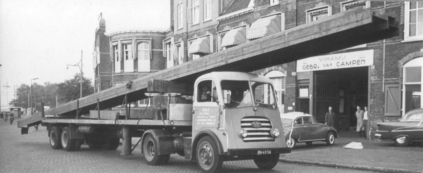 Het bedrijf Vihamij, ontstaan uit de fusie van onder andere met Gebroeders van Campen, Arend Noorduijnstraat, 17/10/1959 (Fotopersbureau Gelderland via F11868 RAN CCBYSA Auteursrechthouder J.F.M. Trum)