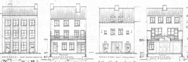 Bedrijfspand aan de Gerard Noodstr. Enerzijds en 3e Walstraat anderzijds voor de heer W.K. v.d. Wim Willemsweg 77, ir. F.M. Oswald architect en stedebouwkundige, datum tekening 28-11-1951/gewijzigd 11-2-1953 (D12.416040)