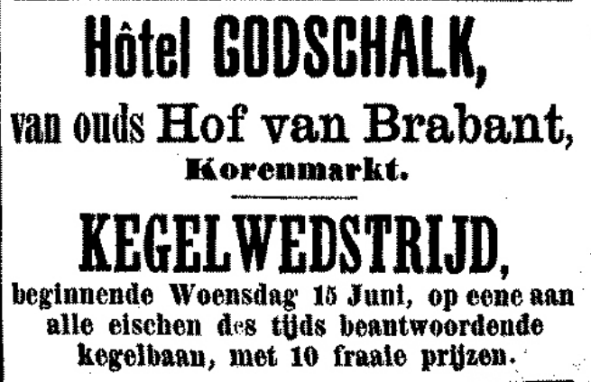 Hotel Godschalk van ouds Hof van Brabant (PGNC 14/6/1892)