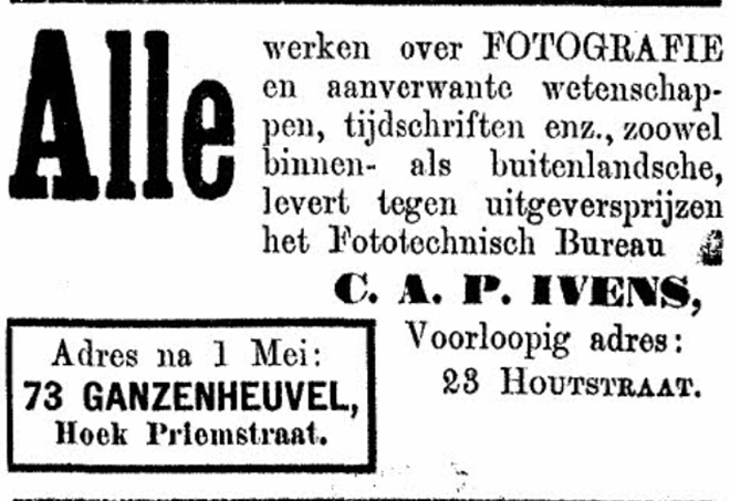 Advertentie C.A.P. Ivens (PGNC 22/3/1894)