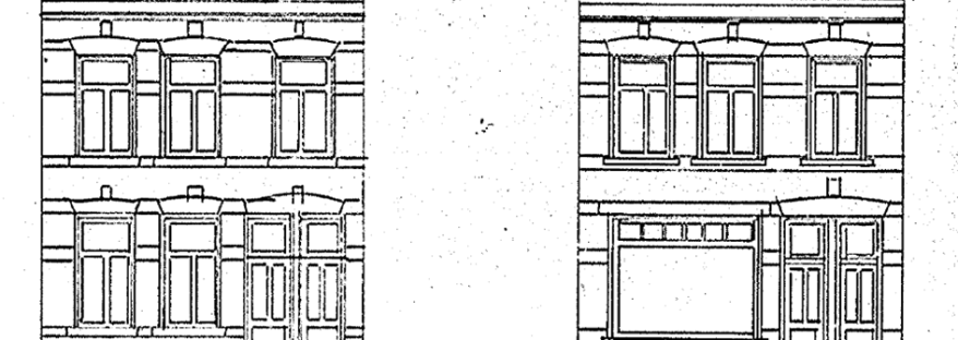 Plan tot het verbouwen van een woonhuis tot winkelhuis van een perceel gelegen aan de Weurtscheweg Kad. Bekend Gem. Neerbosch Sectie A No 808, Eigenaar J.P. Jansen (?), datum bouwdossier 7-10-1924 (D12.389161)