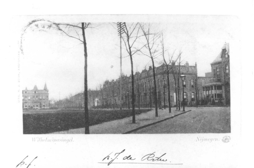 Wilhelminasingel, gezien in de richting van de Johannes Vijghstraat, 1895-1900 (Uitg. N.J. Boon Amsterdam via F1906 RAN)