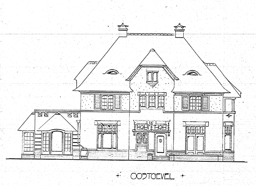 Ontwerp voor het Bouwen van een Villa a/d Weurtsche weg te Nijmegen voor den Wel.Ed. Heer J. Kirberg alhier, architect J.C. Hermans, datum tekening september 1917 (D12.385252)