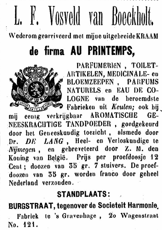 Advertentie Au Printemps (De Gelderlander 6/10/1880)