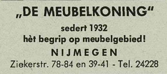 De Meubelkoning (Adresboek 1966)