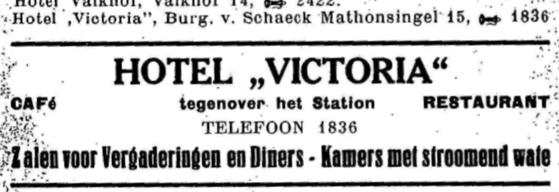 Adresboek 1928: Hotel Victoria