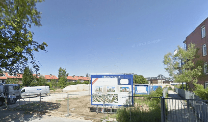 Bouwactiviteiten aan de Bandoengstraat, vanaf de Archipelstraat, juli 2009 (Google Streetview)