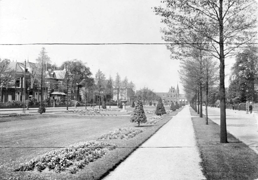 Van Schaeck Mathonsingel, gezien vanaf het Keizer Karelplein in de richting van het NS-Station, 1939 (ZN24460 RAN)