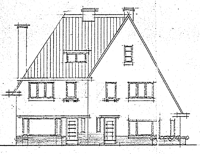 Ontwerp Dubbel Woonhuis a/d Oude Graafscheweg voor Rekening v.d. Weled Hr Hommerson, architect J.D.A. Okhuysen, datum bouwdossier 31-1-1936 (D12.402766)
